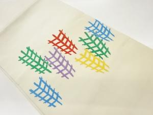 塩瀬幾何学模様名古屋帯